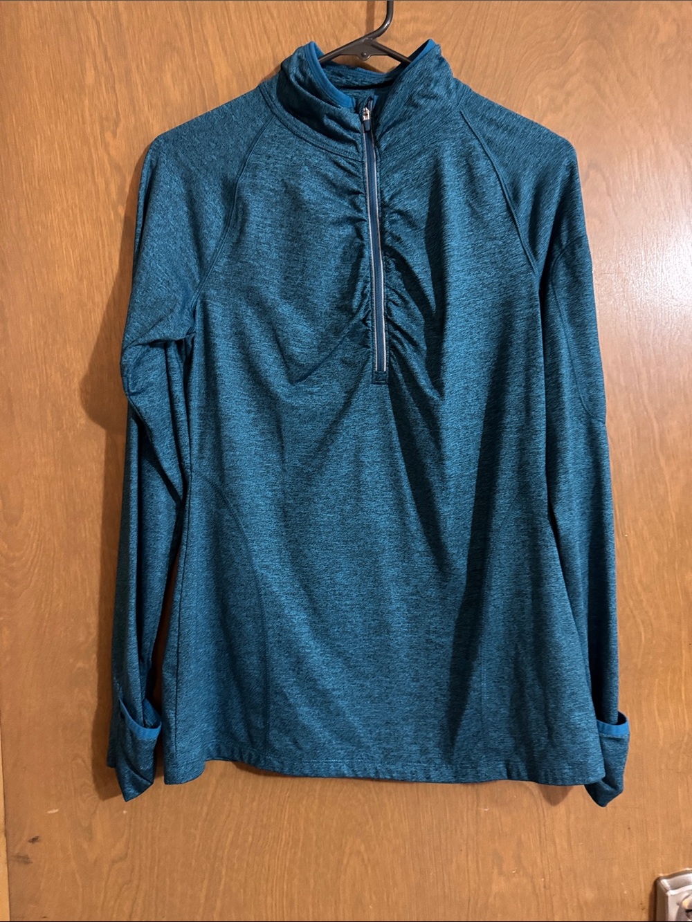 Kirkland Signature Teal Heather Fleeced Pullover